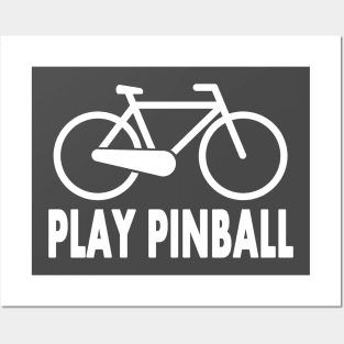 Bicycle Pinball white Posters and Art